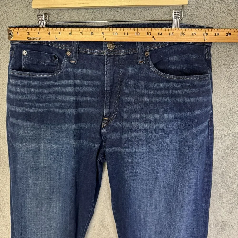 Revtown Sharp Jeans 36x29 Straight Leg Stretch Blue Dark Wash Decade Denim Pants